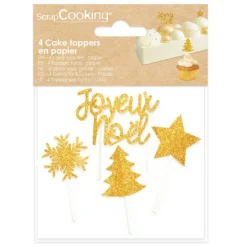 4 Accessoires de Noël dorés
