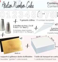 Atelier number cake - Gabarits, douilles, accessoires & recettes