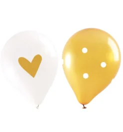 6 ballons gold