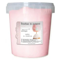 Barbe à papa rose en pot