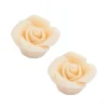 Boite 24 Roses pâte d'amande blanches 24mm