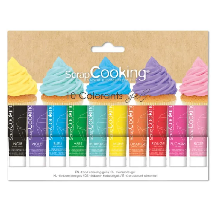 Boîte 10 colorants gel alimentaire