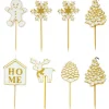8 bougies de Noël dorées