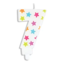 Bougie à étoiles chiffre 7