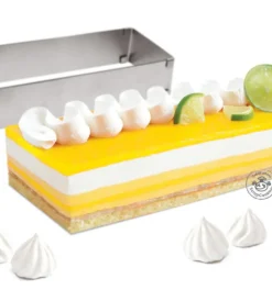 Cadre pâtissier rectangle extensible inox