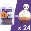 24 caissettes + 24 cake toppers Halloween