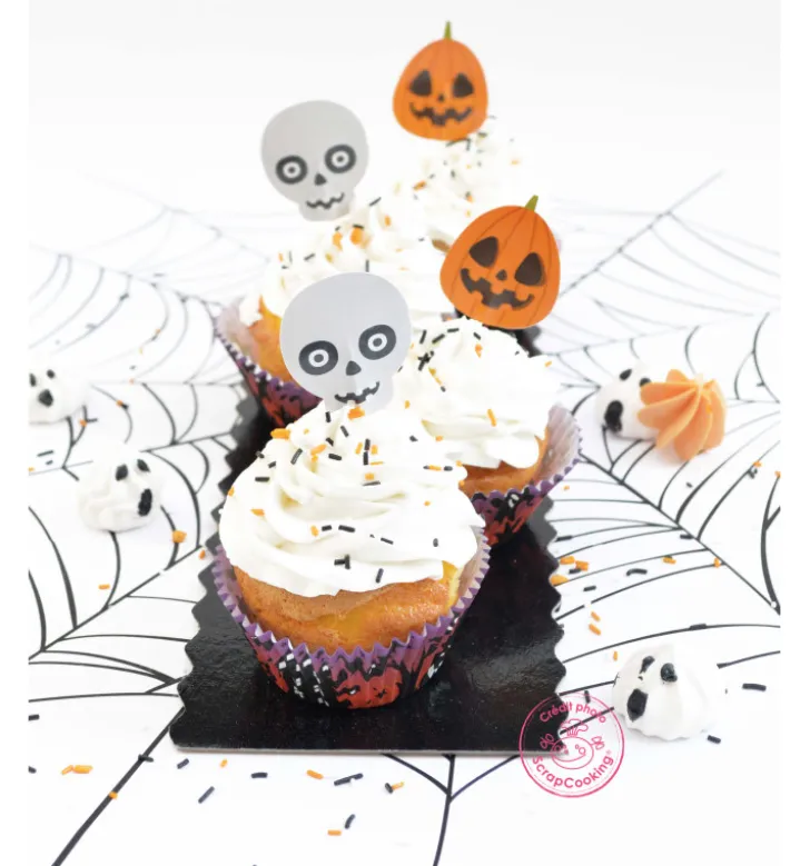24 caissettes + 24 cake toppers Halloween