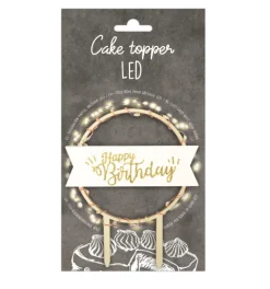 Cake topper led Happy Birthday