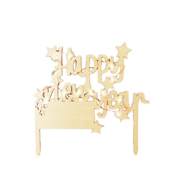 Cake topper led Happy New Year