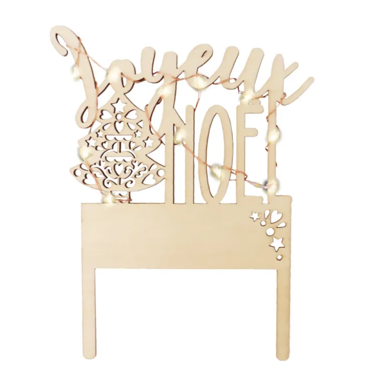 Cake topper led Joyeux Noël