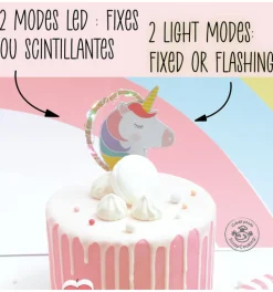 Cake topper led Licorne