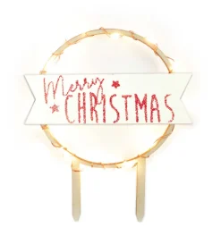 Cake topper led Merry Christmas