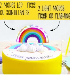 Cake topper led Rainbow