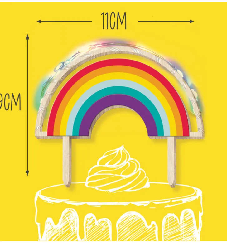 Cake topper led Rainbow