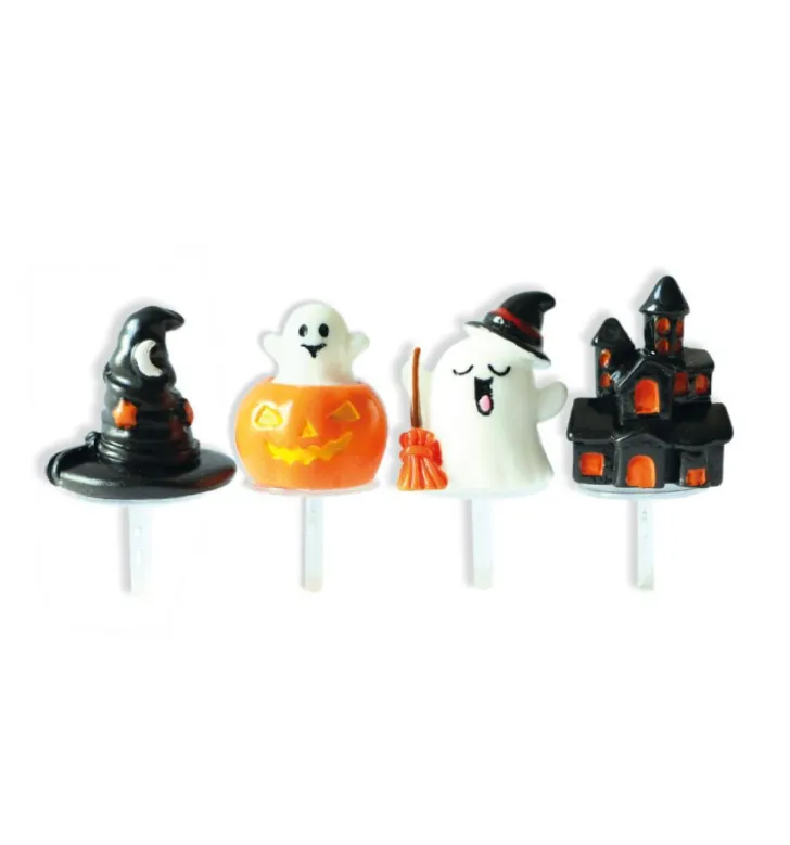 4 cake toppers pour déco Halloween