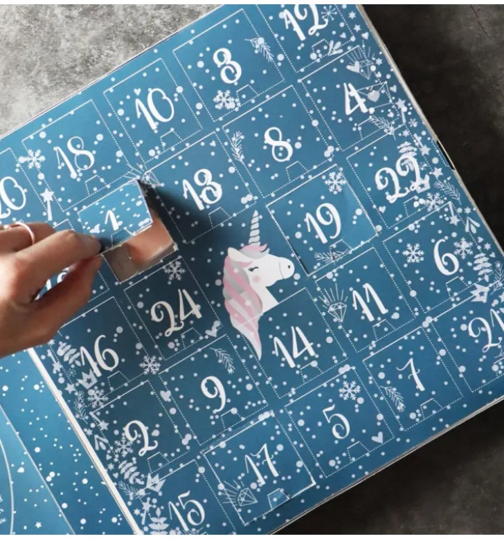 Calendrier de l'avent Licorne pour chocolat à remplir