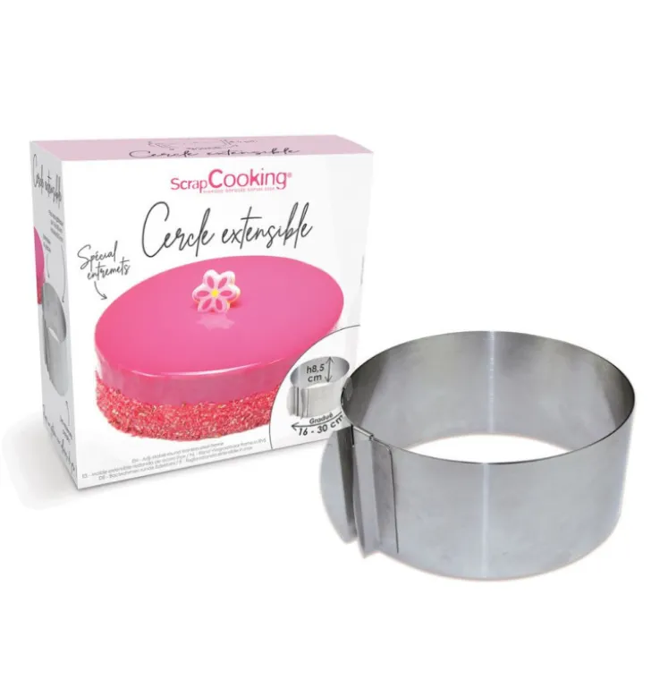 Cercle à pâtisserie extensible 16-30 cm