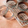 4 cercles à tartelettes perforés ronds 8 cm