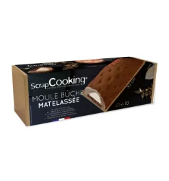 Coffret Bûche de Noël Matelassée - Moule, insert, tapis, support & recette