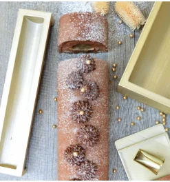 Coffret bûche de Noël - Moules, insert, tapis & recettes