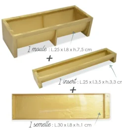 Coffret bûche de Noël - Moules, insert, tapis & recettes