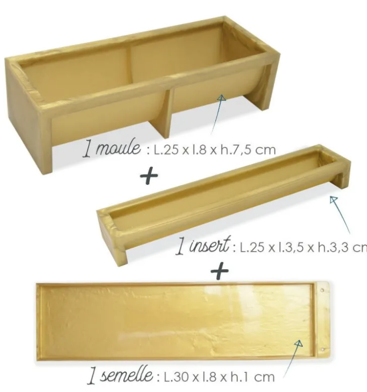 Coffret bûche de Noël - Moules, insert, tapis & recettes