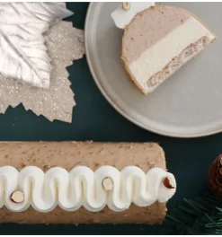 Coffret Bûche de Noël XXL - Moule Inox & feuilles rhodoïd