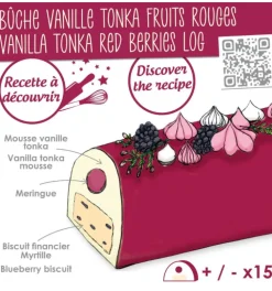 Coffret Bûche de Noël XXL - Moule Inox & feuilles rhodoïd
