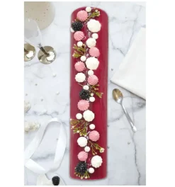 Coffret Bûche de Noël XXL - Moule Inox & feuilles rhodoïd
