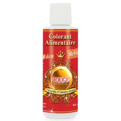 Colorant alimentaire hydrosoluble rouge professionnel - 125 ml