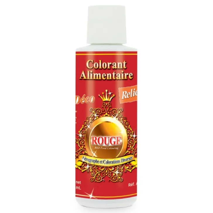 Colorant alimentaire hydrosoluble rouge professionnel - 125 ml