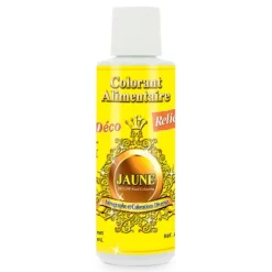 Colorant alimentaire hydrosoluble jaune professionnel - 125 ml
