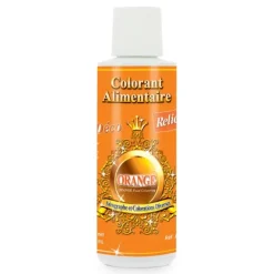 Colorant alimentaire hydrosoluble orange professionnel - 125 ml