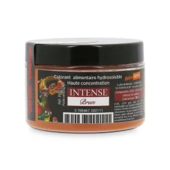 Colorant alimentaire hydrosoluble intense brun en poudre - 50 g