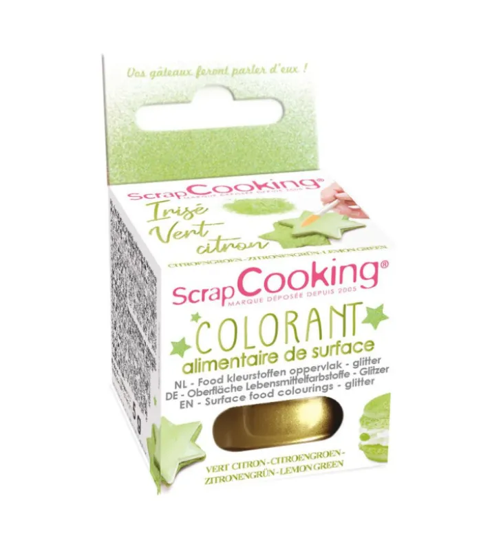 Colorant de surface irisé vert citron