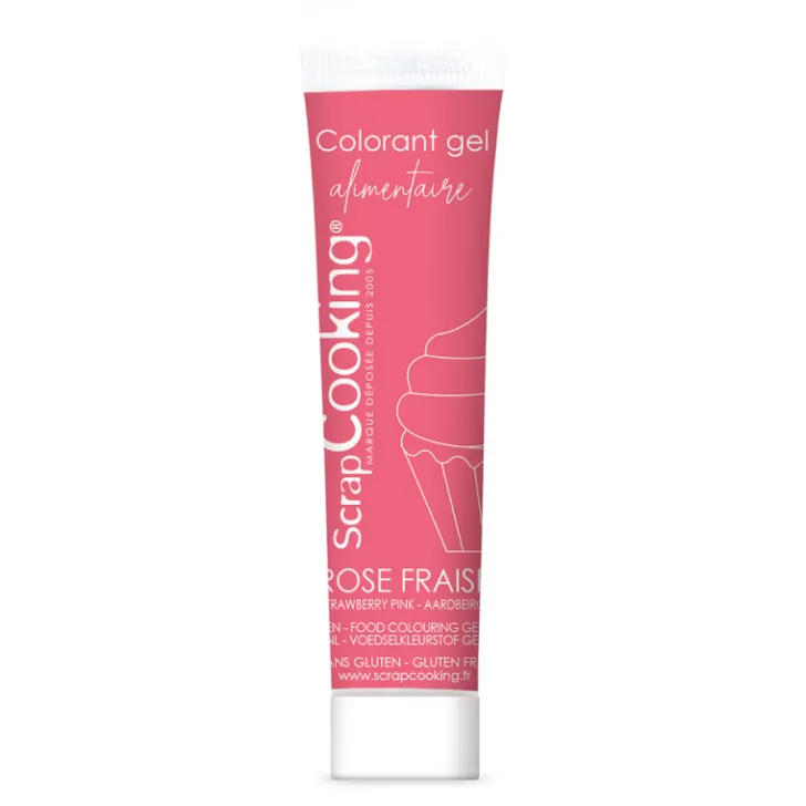 Colorant gel rose fraise 20 gr