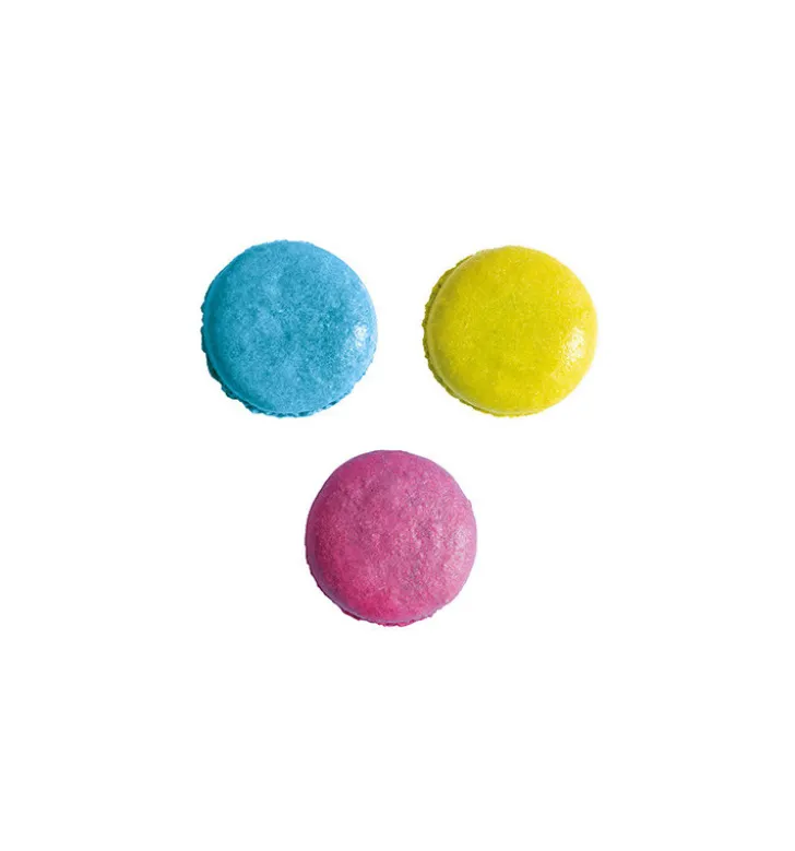 3 colorants en poudre bleu, vert, pourpre