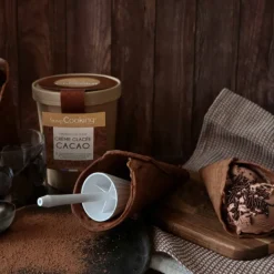 Cuillère à glace avec levier