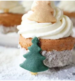 Décorations sapins de Noël en pâte d'amande