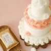 Décors azyme Fleurs dahlias blanches et roses pastel x5