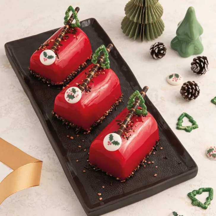 Décors en sucre Noël Pastilles feuille de houx x120 pièces