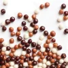 Décors mini perles chocolat noir, lait, blanc 50g