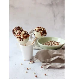Décors mini perles chocolat noir, lait, blanc 50g
