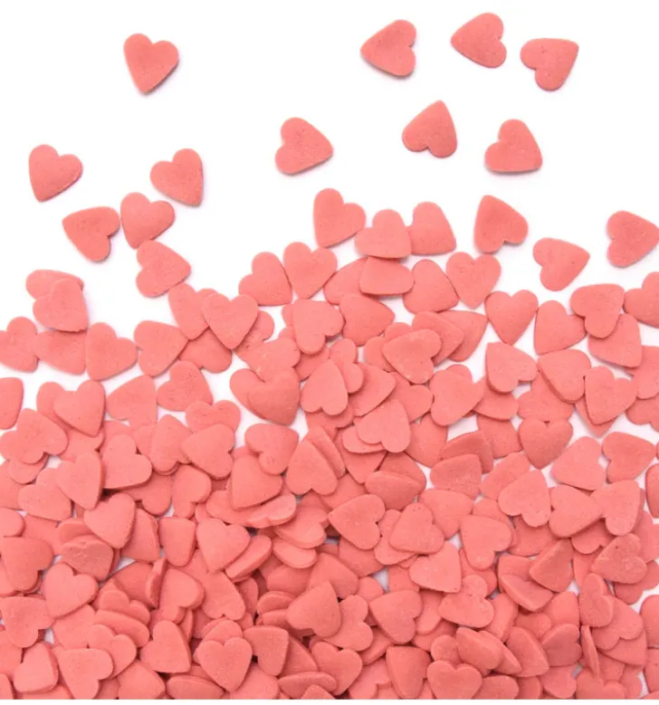 Décors sucrés cœurs rouges 55g