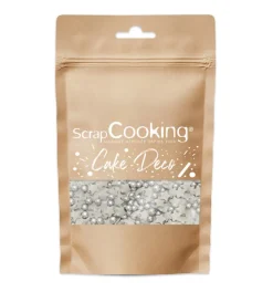 Décors sucrés étoiles/perles argentées 55g
