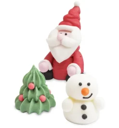 Décosucres 3D Noël (sapin, bonhomme de neige et Père Noël)