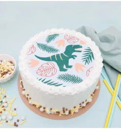 Disque de pâte à sucre Dinosaure