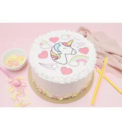 Disque de pâte à sucre Licorne