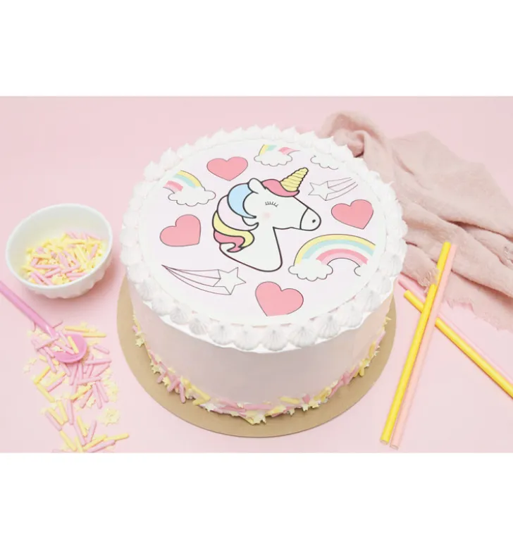 Disque de pâte à sucre Licorne