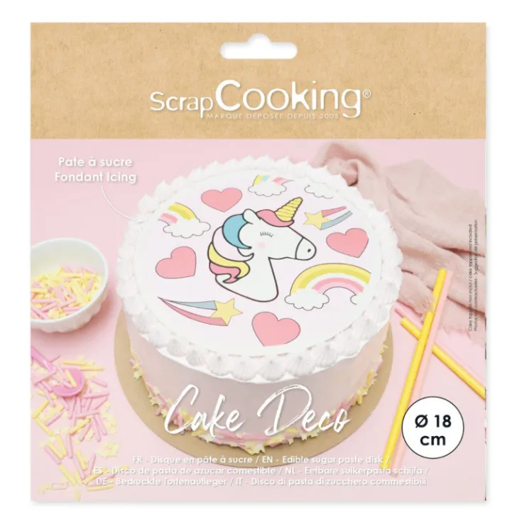 Disque de pâte à sucre Licorne